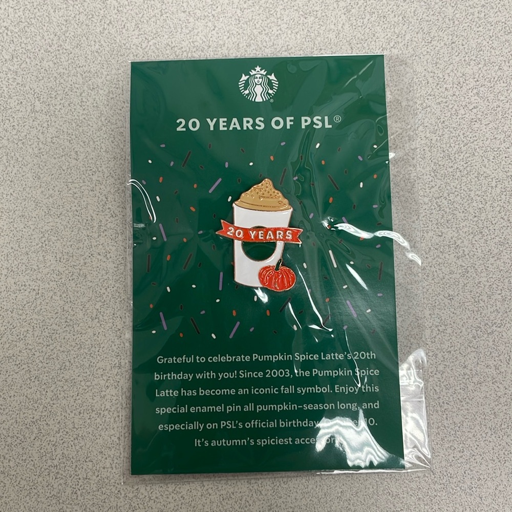 20 years of PSL Starbucks barista pin